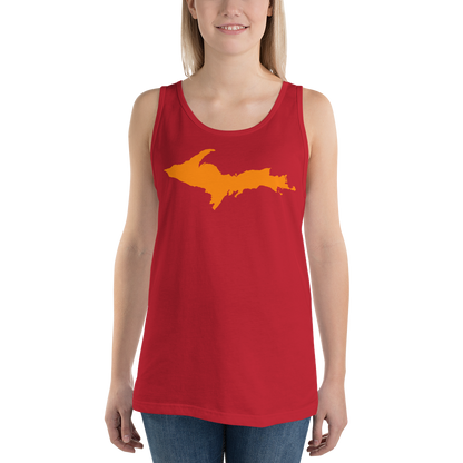 Michigan Upper Peninsula Tank Top (w/ Orange UP Outline | Unisex Jersey