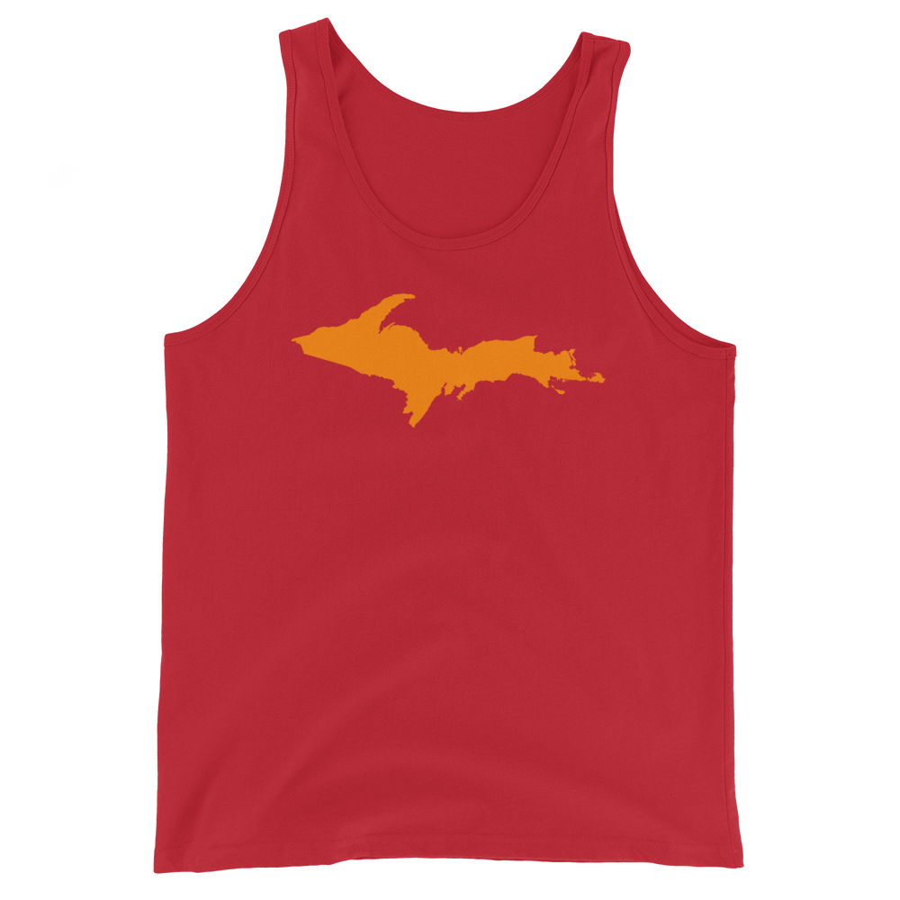 Michigan Upper Peninsula Tank Top (w/ Orange UP Outline | Unisex Jersey