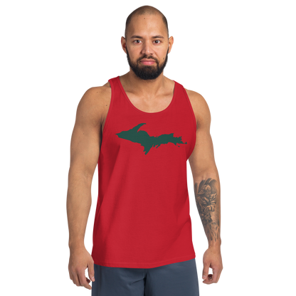 Michigan Upper Peninsula Tank Top (w/ Green UP Outline)