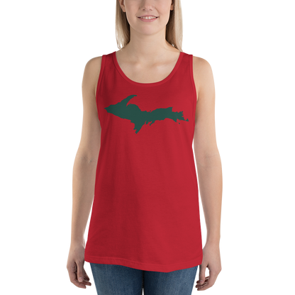 Michigan Upper Peninsula Tank Top (w/ Green UP Outline)