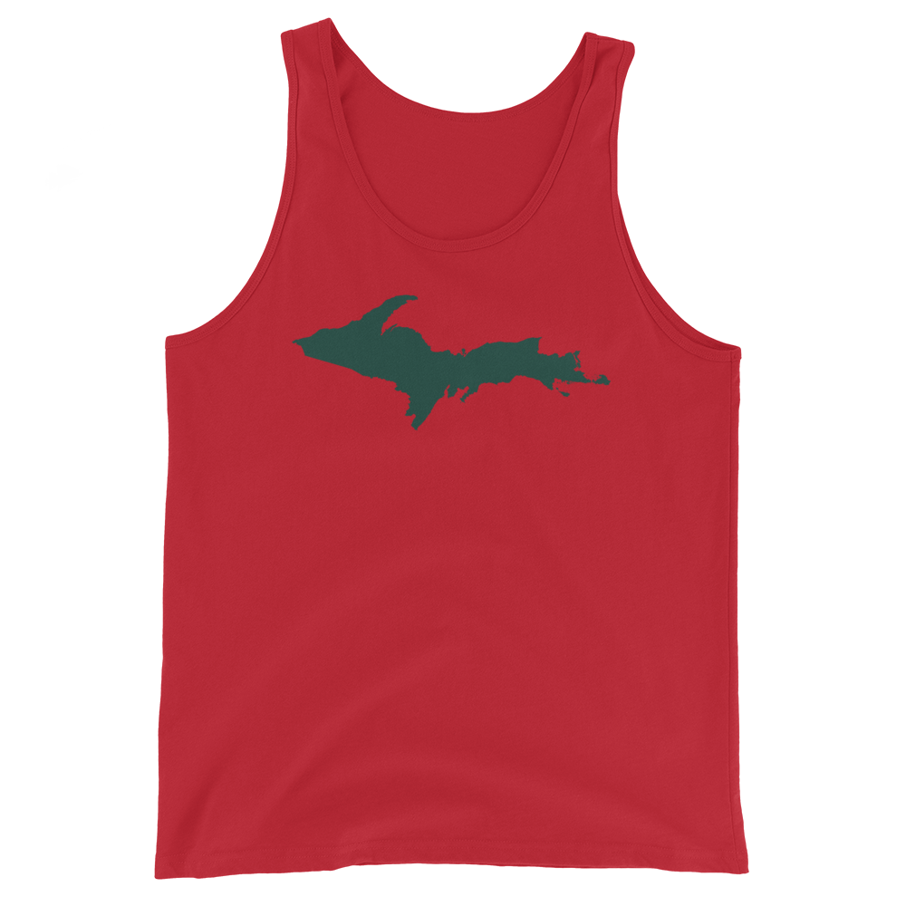 Michigan Upper Peninsula Tank Top (w/ Green UP Outline)