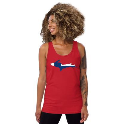 Michigan Upper Peninsula Tank Top (w/ UP Finland Flag Outline) | Unisex Jersey