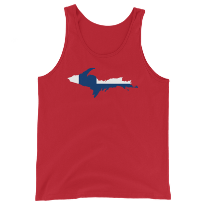 Michigan Upper Peninsula Tank Top (w/ UP Finland Flag Outline) | Unisex Jersey