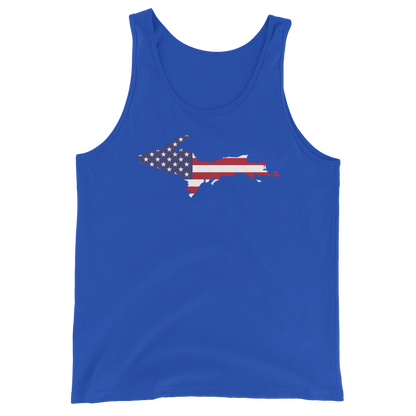 Michigan Upper Peninsula Tank Top (w/ UP USA Flag Outline) | Unisex Jersey