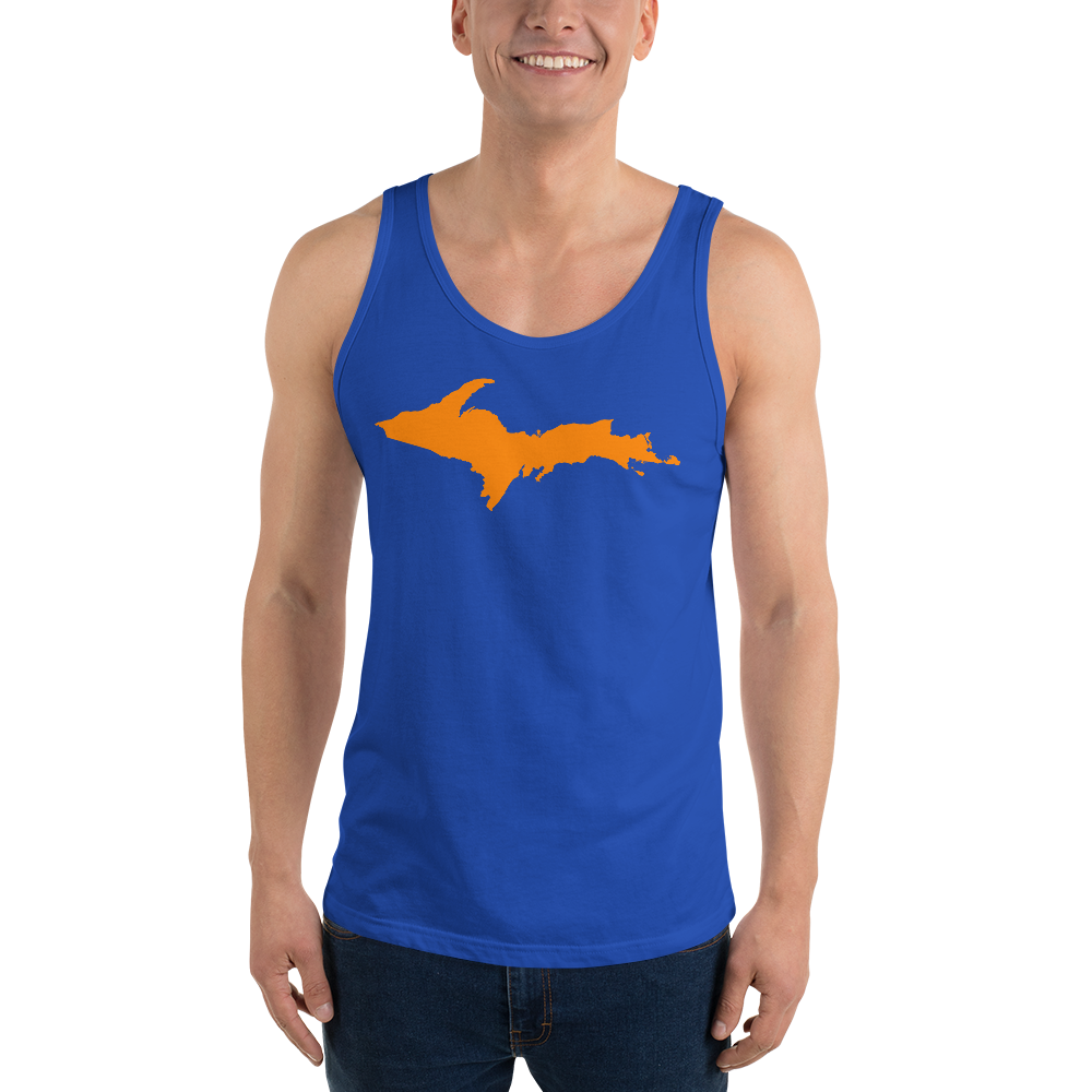 Michigan Upper Peninsula Tank Top (w/ Orange UP Outline | Unisex Jersey