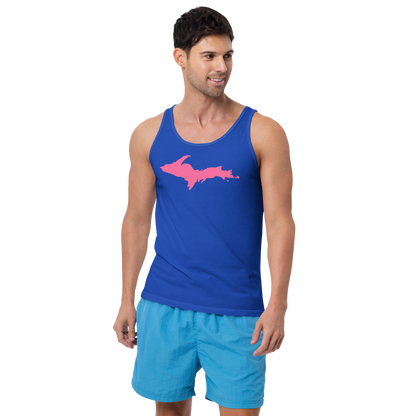 Michigan Upper Peninsula Tank Top (w/ Pink UP Outline) | Unisex Jersey