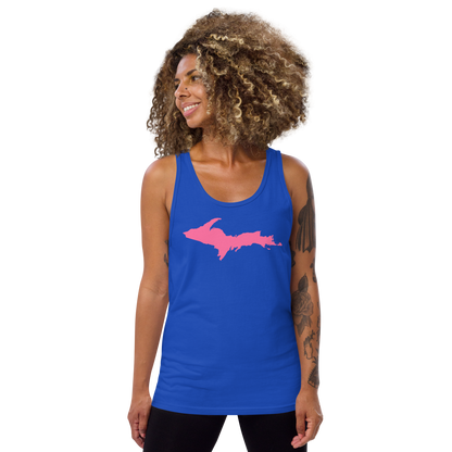 Michigan Upper Peninsula Tank Top (w/ Pink UP Outline) | Unisex Jersey