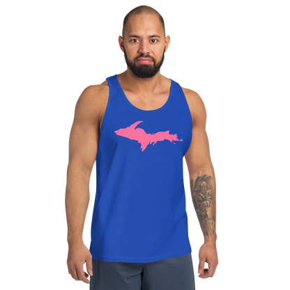 Michigan Upper Peninsula Tank Top (w/ Pink UP Outline) | Unisex Jersey