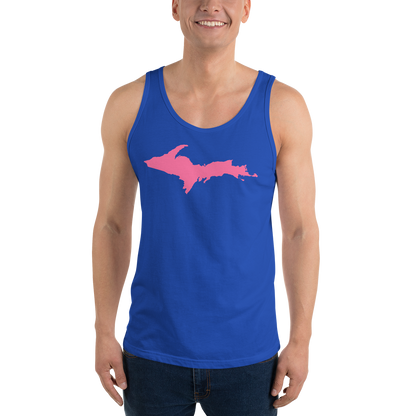 Michigan Upper Peninsula Tank Top (w/ Pink UP Outline) | Unisex Jersey