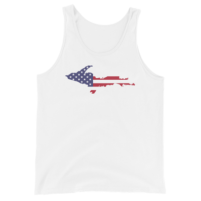 Michigan Upper Peninsula Tank Top (w/ UP USA Flag Outline) | Unisex Jersey