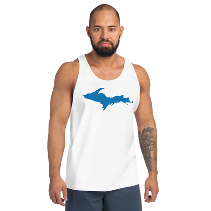 Michigan Upper Peninsula Tank Top (w/ Azure UP Outline) | Unisex Jersey