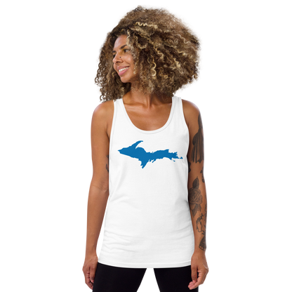 Michigan Upper Peninsula Tank Top (w/ Azure UP Outline) | Unisex Jersey