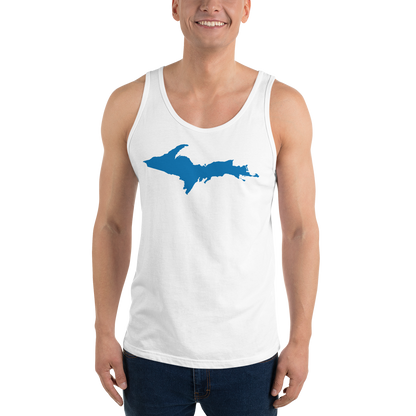 Michigan Upper Peninsula Tank Top (w/ Azure UP Outline) | Unisex Jersey