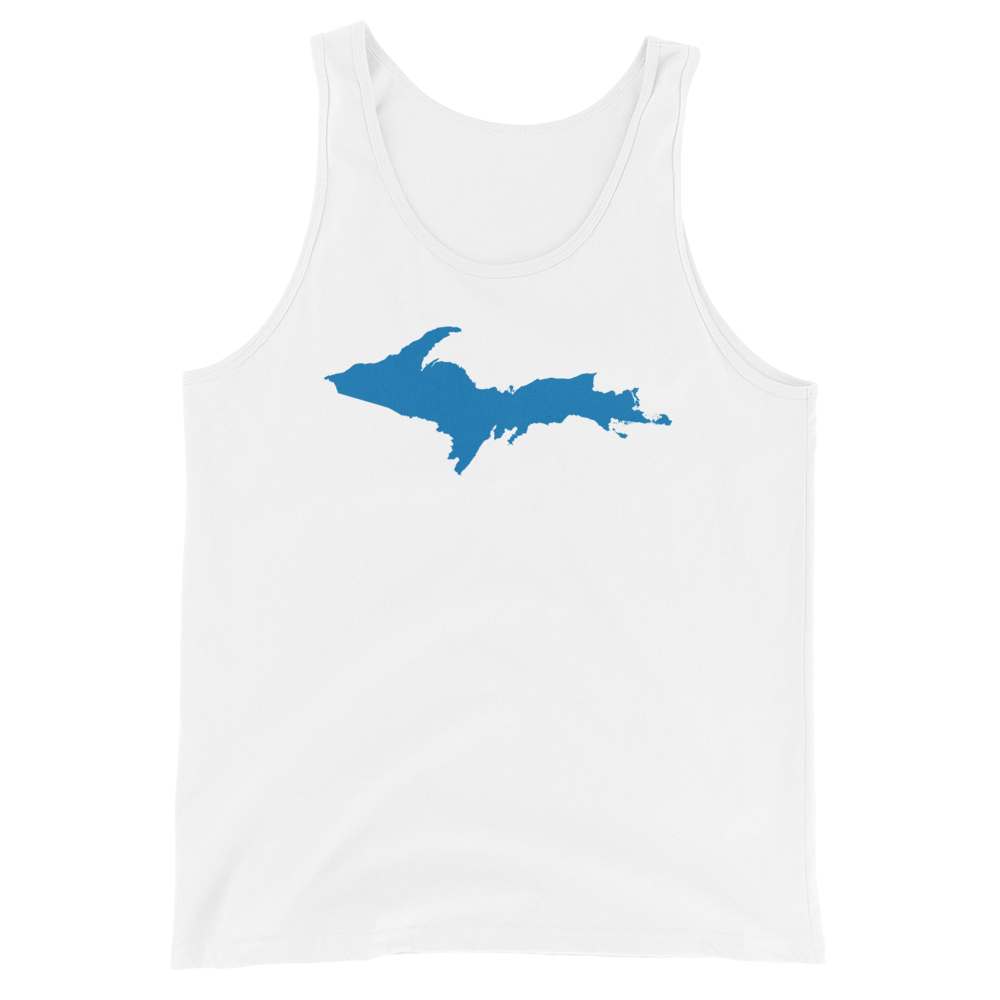 Michigan Upper Peninsula Tank Top (w/ Azure UP Outline) | Unisex Jersey