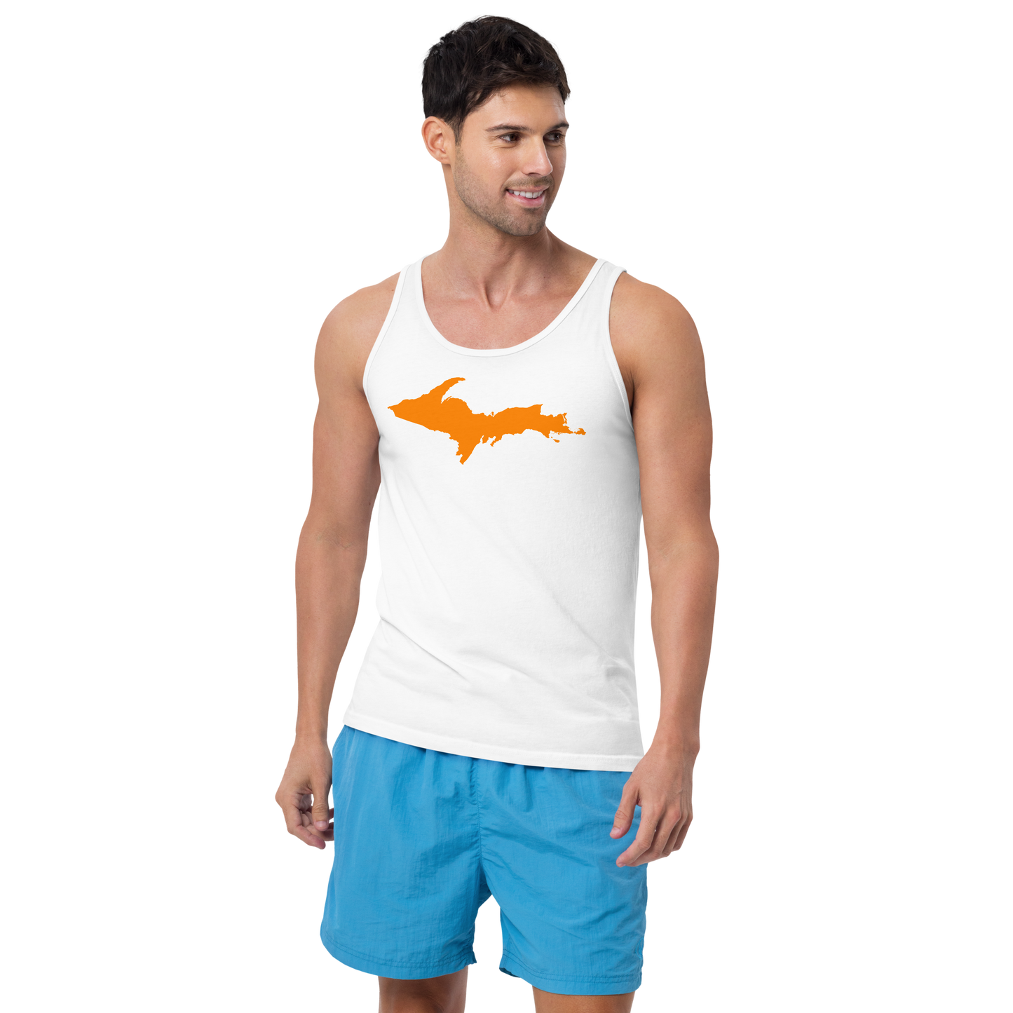 Michigan Upper Peninsula Tank Top (w/ Orange UP Outline | Unisex Jersey