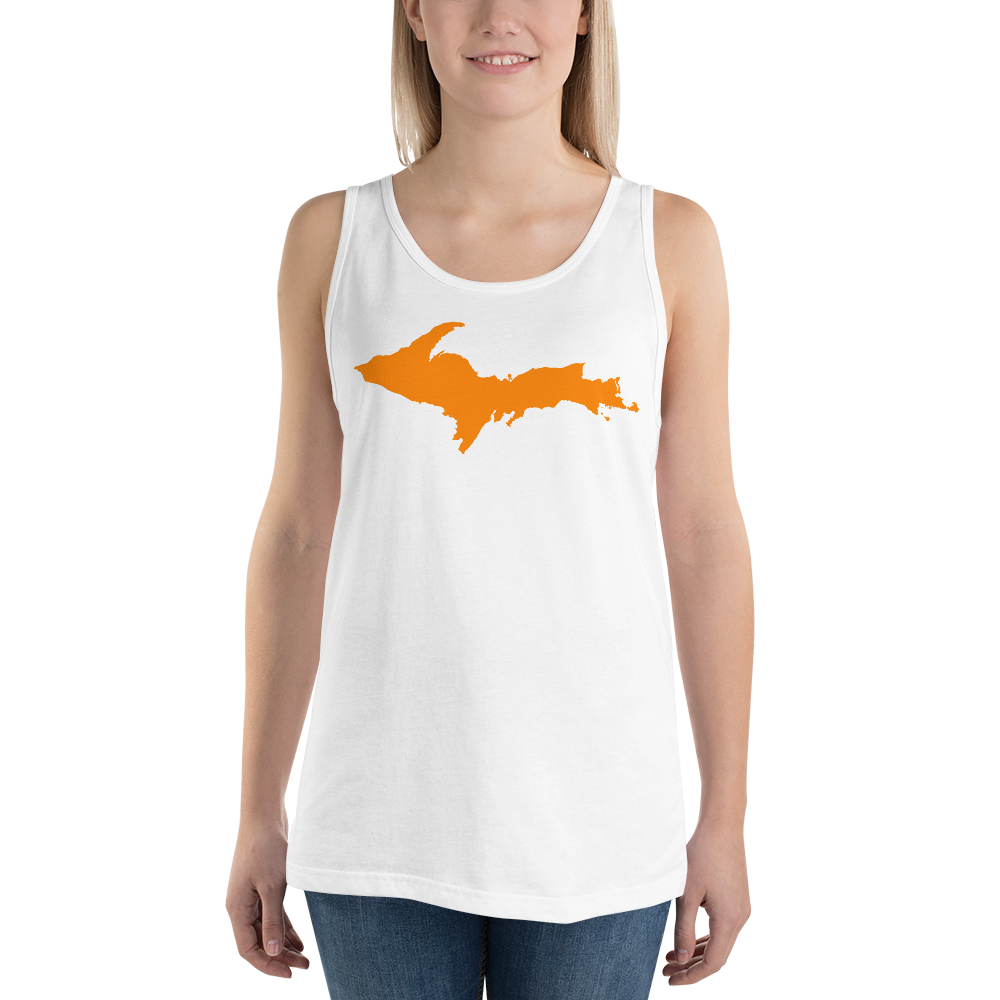 Michigan Upper Peninsula Tank Top (w/ Orange UP Outline | Unisex Jersey