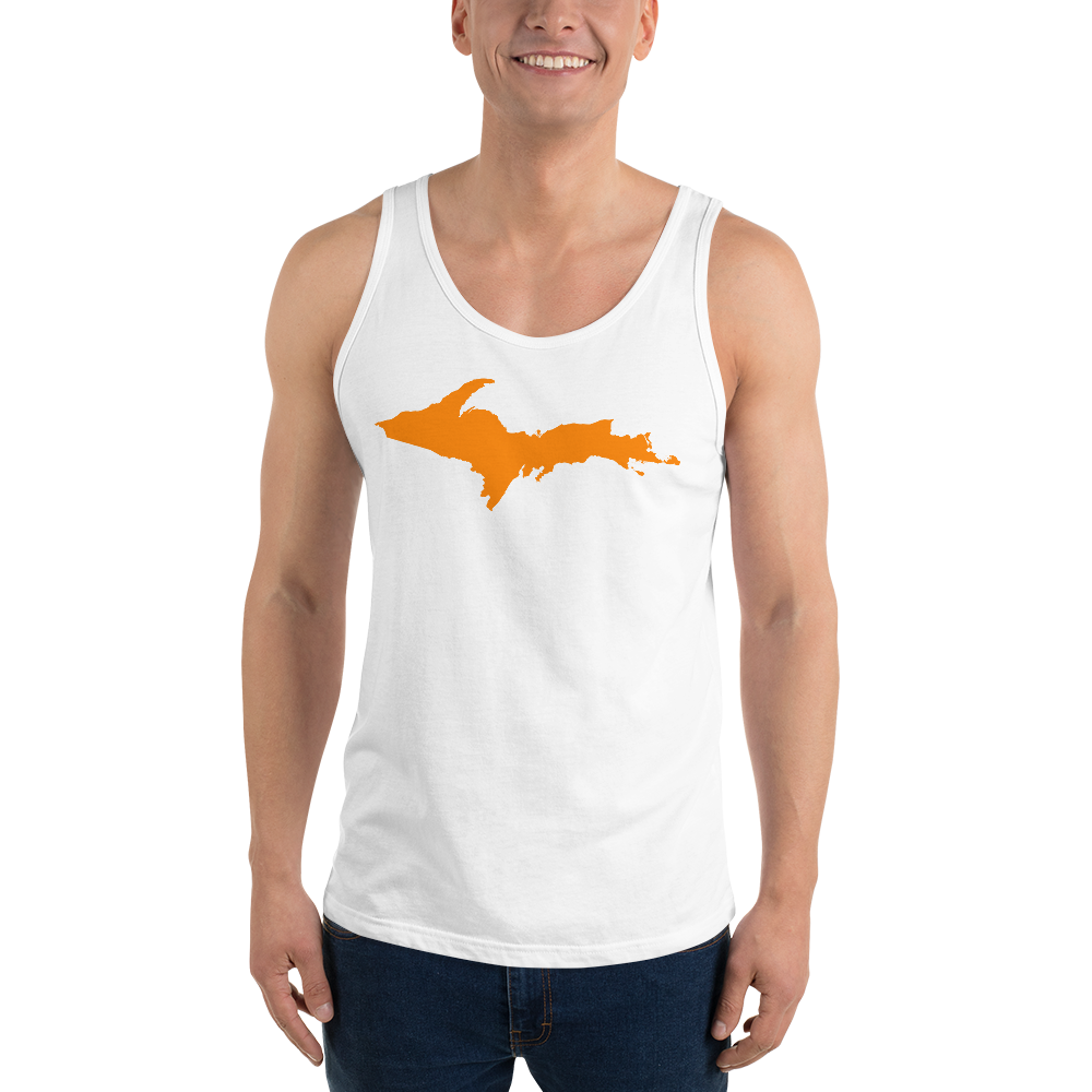 Michigan Upper Peninsula Tank Top (w/ Orange UP Outline | Unisex Jersey