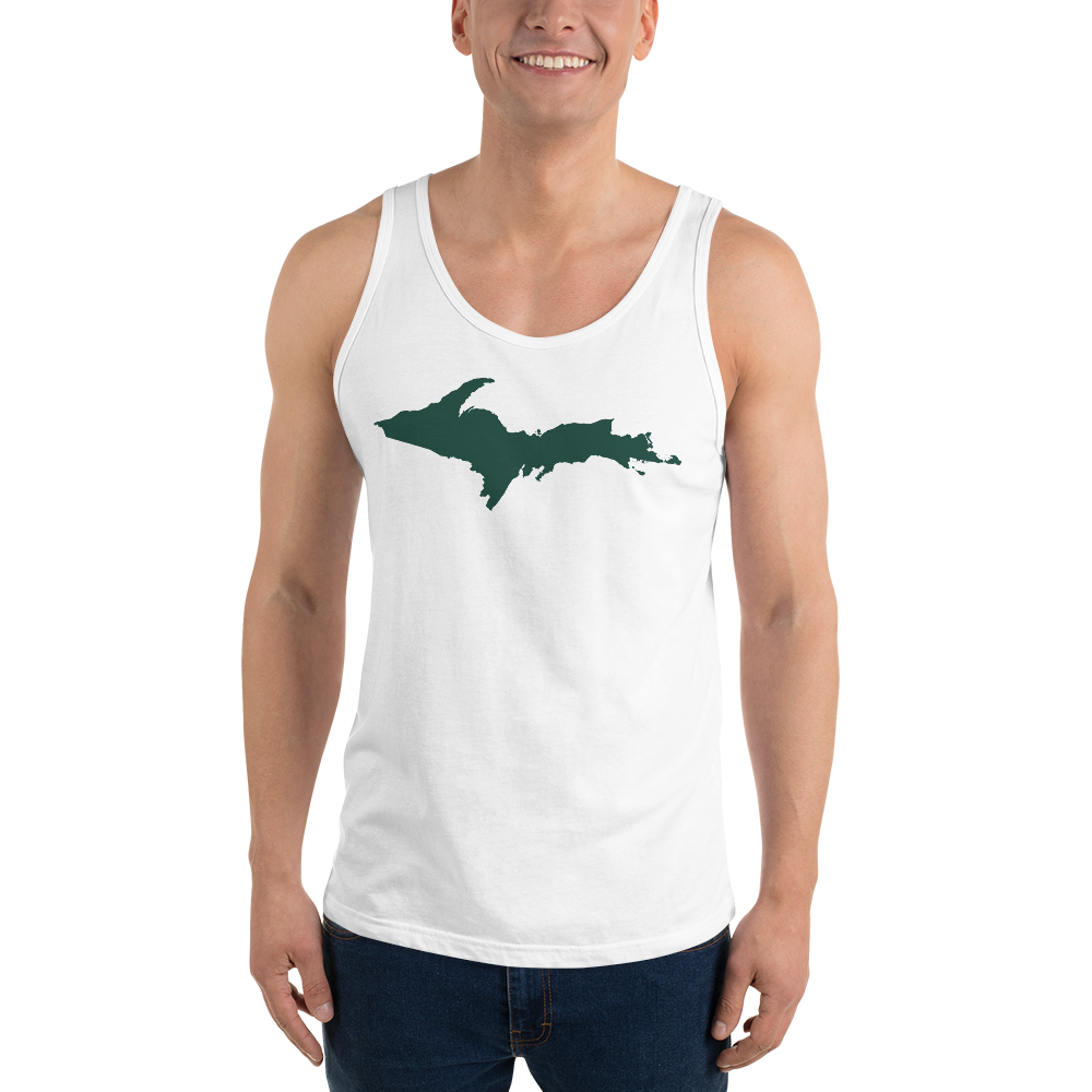 Michigan Upper Peninsula Tank Top (w/ Green UP Outline)