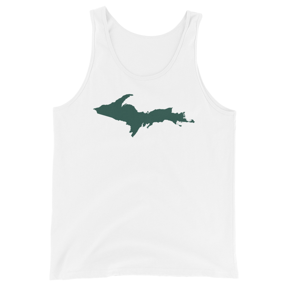 Michigan Upper Peninsula Tank Top (w/ Green UP Outline)