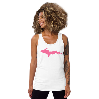 Michigan Upper Peninsula Tank Top (w/ Pink UP Outline) | Unisex Jersey