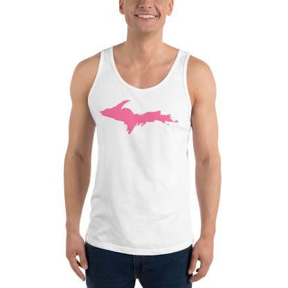 Michigan Upper Peninsula Tank Top (w/ Pink UP Outline) | Unisex Jersey