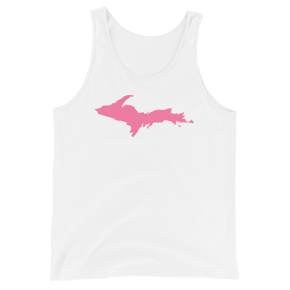 Michigan Upper Peninsula Tank Top (w/ Pink UP Outline) | Unisex Jersey