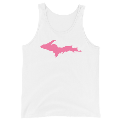 Michigan Upper Peninsula Tank Top (w/ Pink UP Outline) | Unisex Jersey