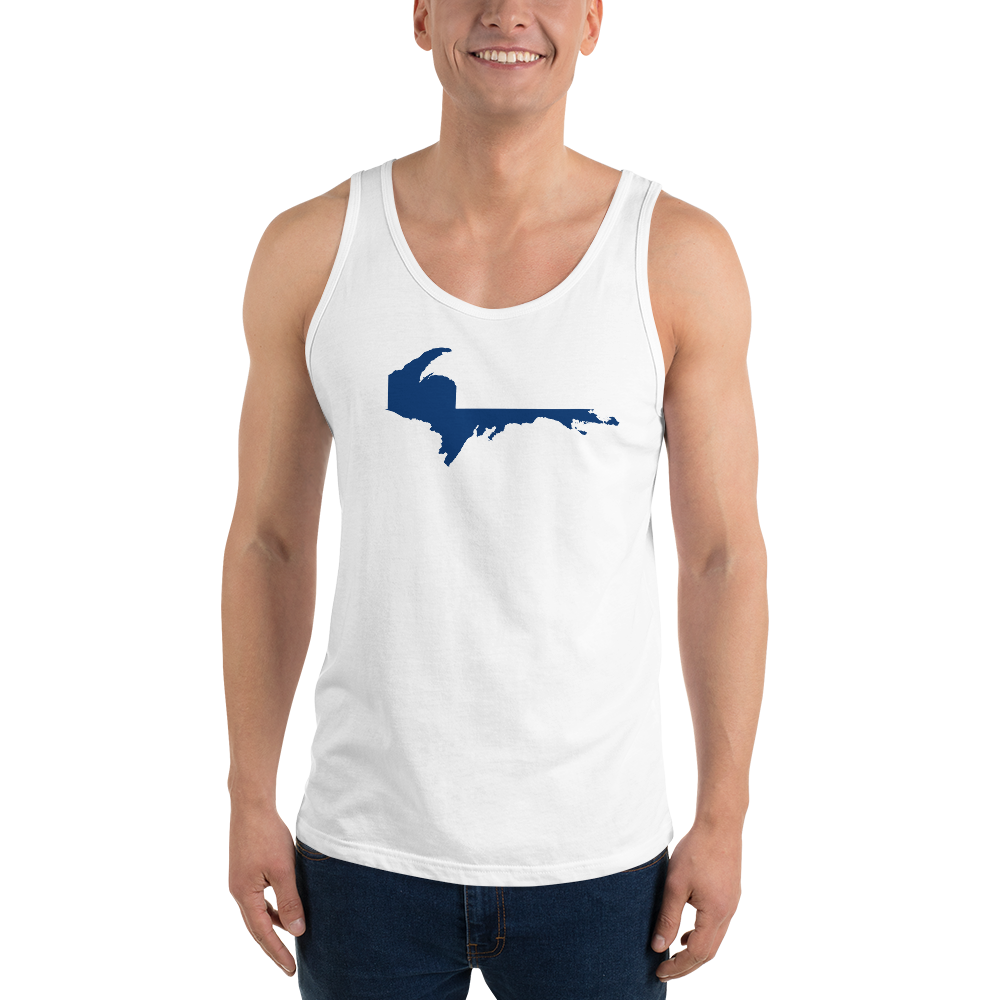 Michigan Upper Peninsula Tank Top (w/ UP Finland Flag Outline) | Unisex Jersey