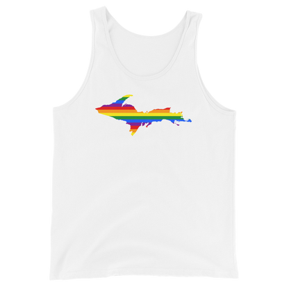 Michigan Upper Peninsula Tank Top (w/ UP Pride Flag Outline) | Unisex Jersey