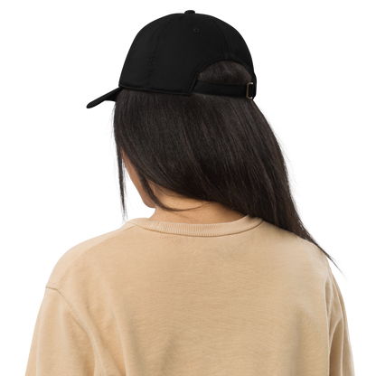 'Flint' Classic Baseball Cap | White/Black Embroidery