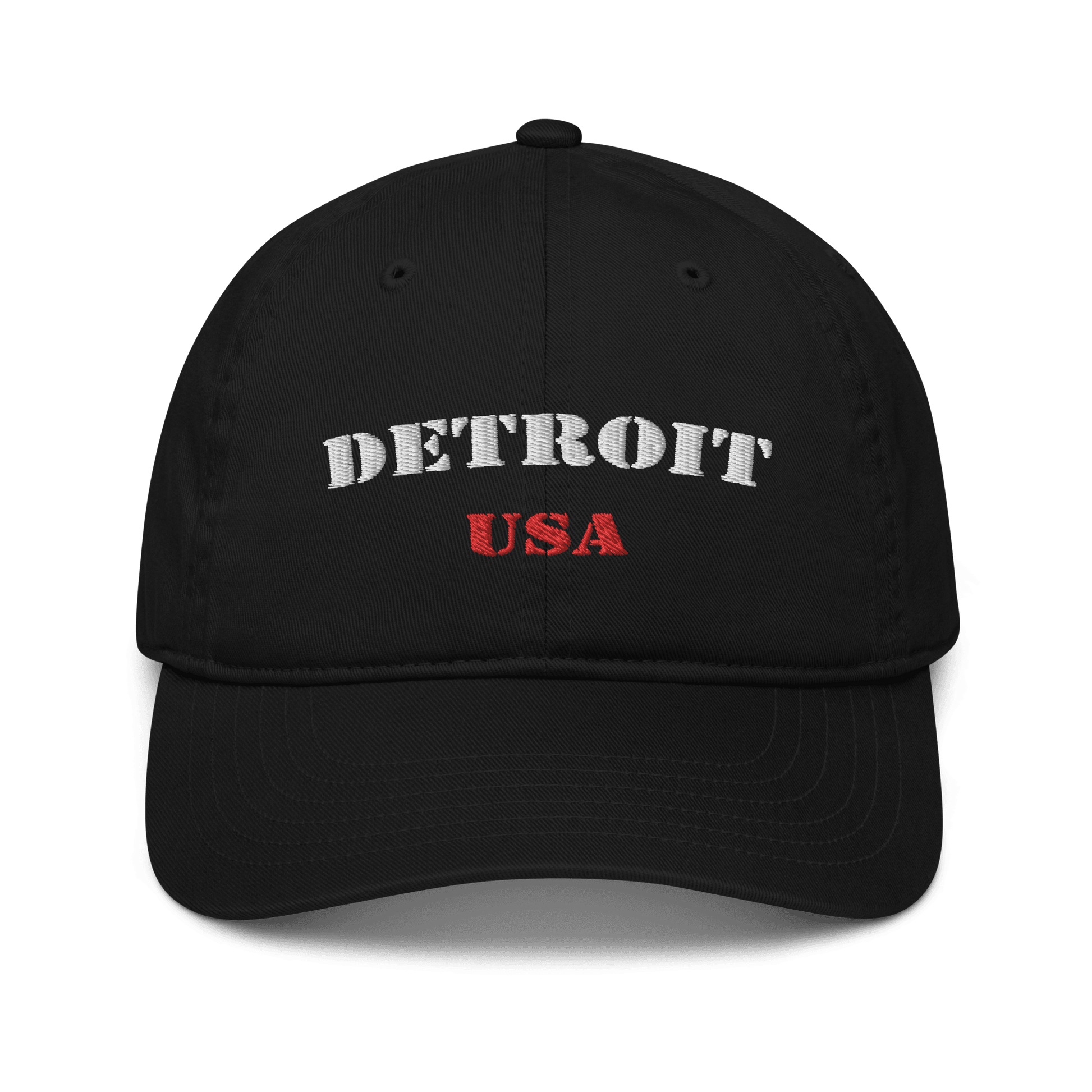 'Detroit USA' Baseball Cap (Army Font) - Circumspice Michigan