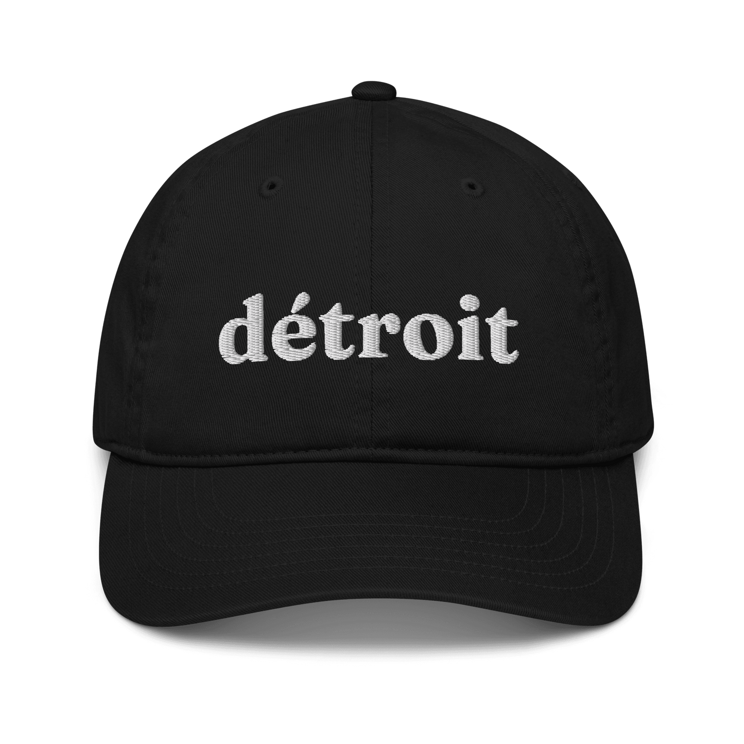 'Détroit' Baseball Cap | White/Navy Embroidery - Circumspice Michigan