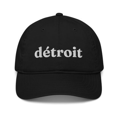 'Détroit' Baseball Cap | White/Navy Embroidery - Circumspice Michigan