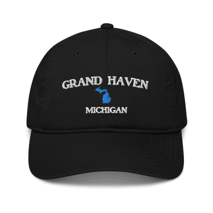 'Grand Haven Michigan' Baseball Cap | Michigan Outline - Circumspice Michigan