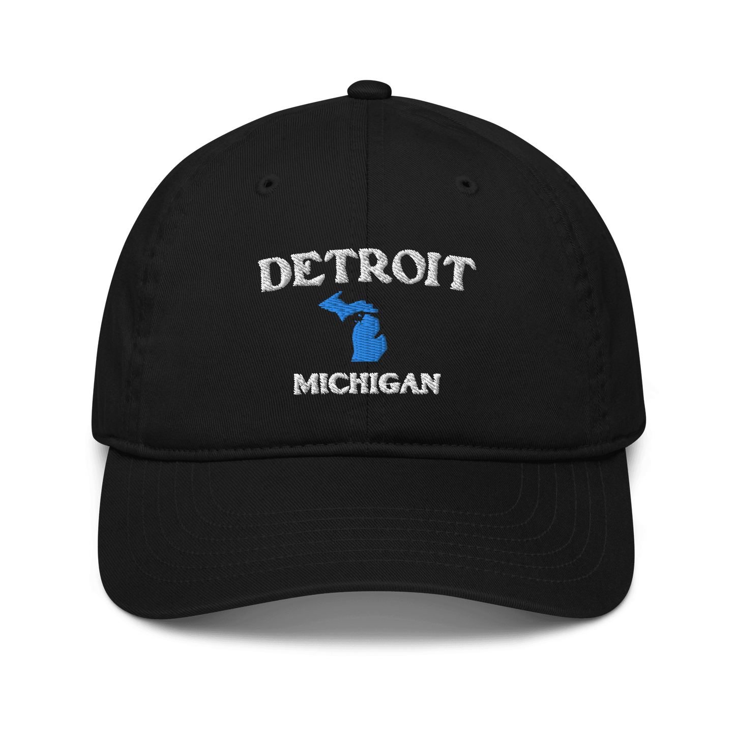 'Detroit Michigan' Baseball Cap (w/ MI Outline) - Circumspice Michigan