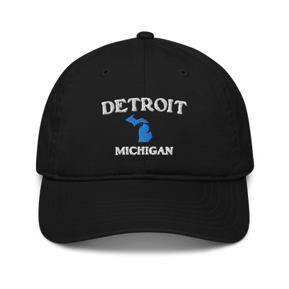 'Detroit Michigan' Baseball Cap (w/ MI Outline) - Circumspice Michigan