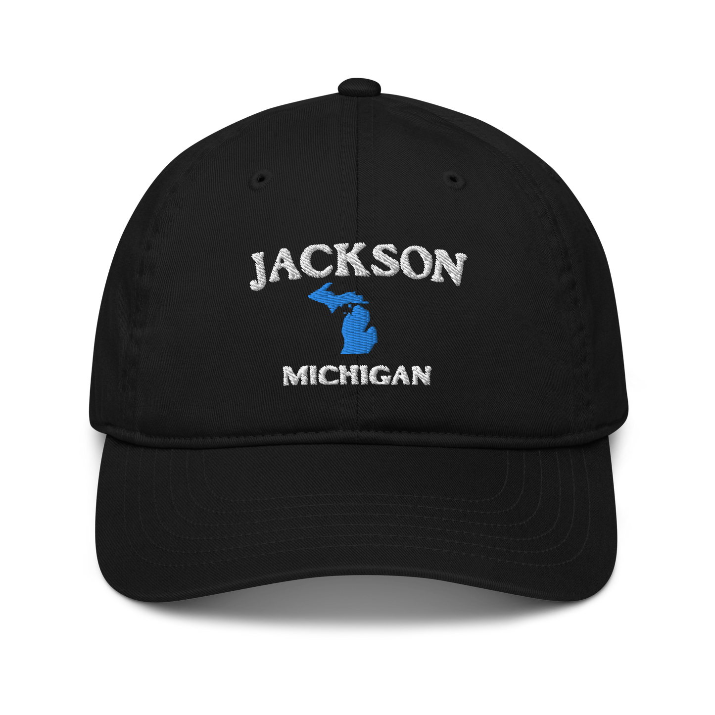 'Jackson Michigan' Classic Baseball Cap (w/ Michigan Outline)