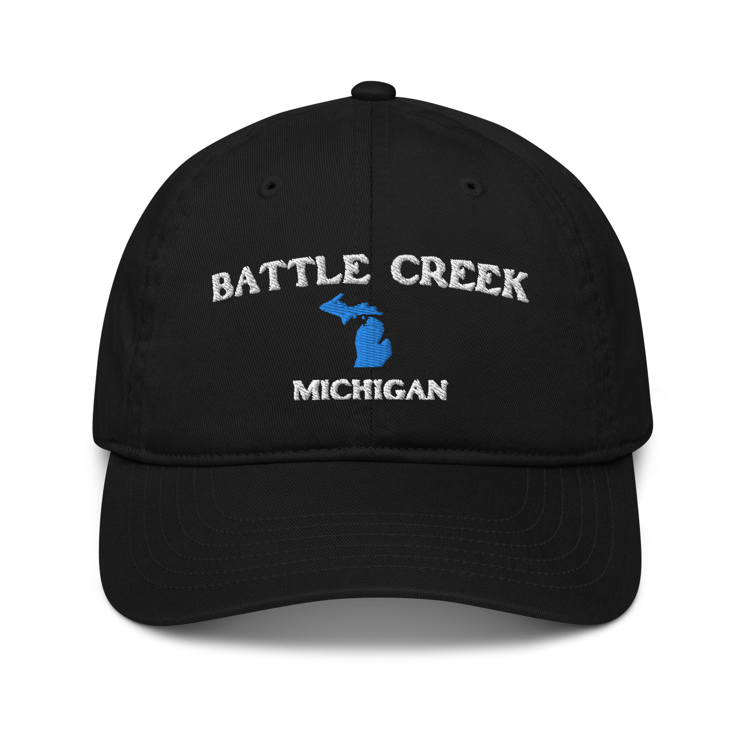 'Battle Creek Michigan' Classic Baseball Cap (w/ Michigan Outline)