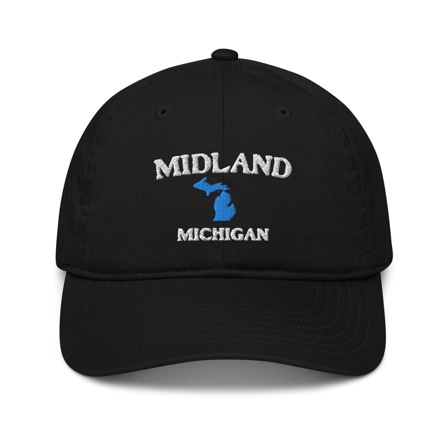 'Midland Michigan' Classic Baseball Cap (w/ Michigan Outline)