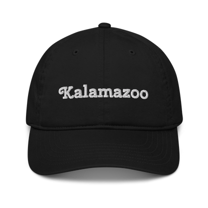 'Kalamazoo' Classic Baseball Cap | White/Black Embroidery