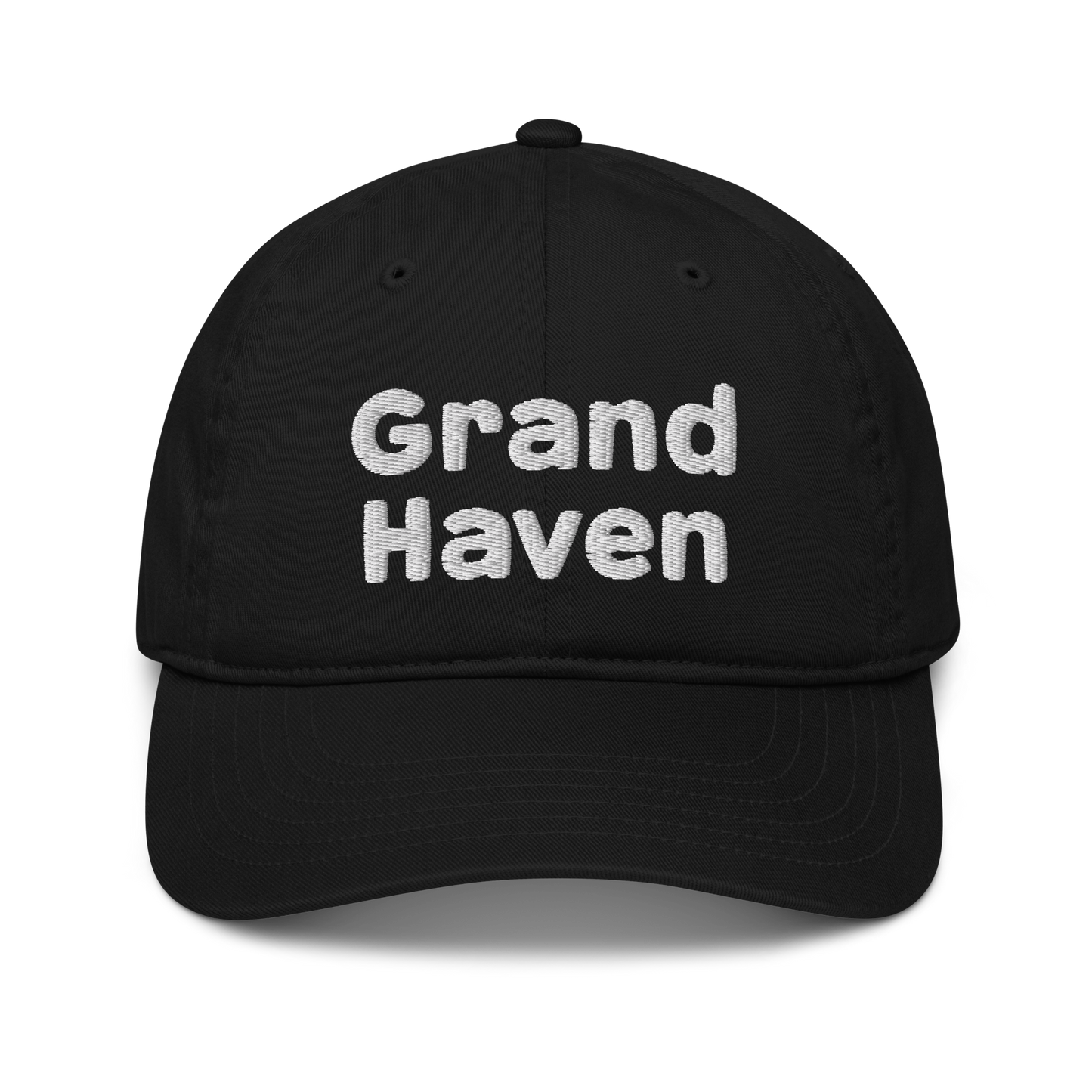 'Grand Haven' Classic Baseball Cap | White/Navy Embroidery