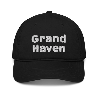 'Grand Haven' Classic Baseball Cap | White/Navy Embroidery