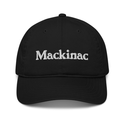 'Mackinac' Classic Baseball Cap | White/Black Embroidery