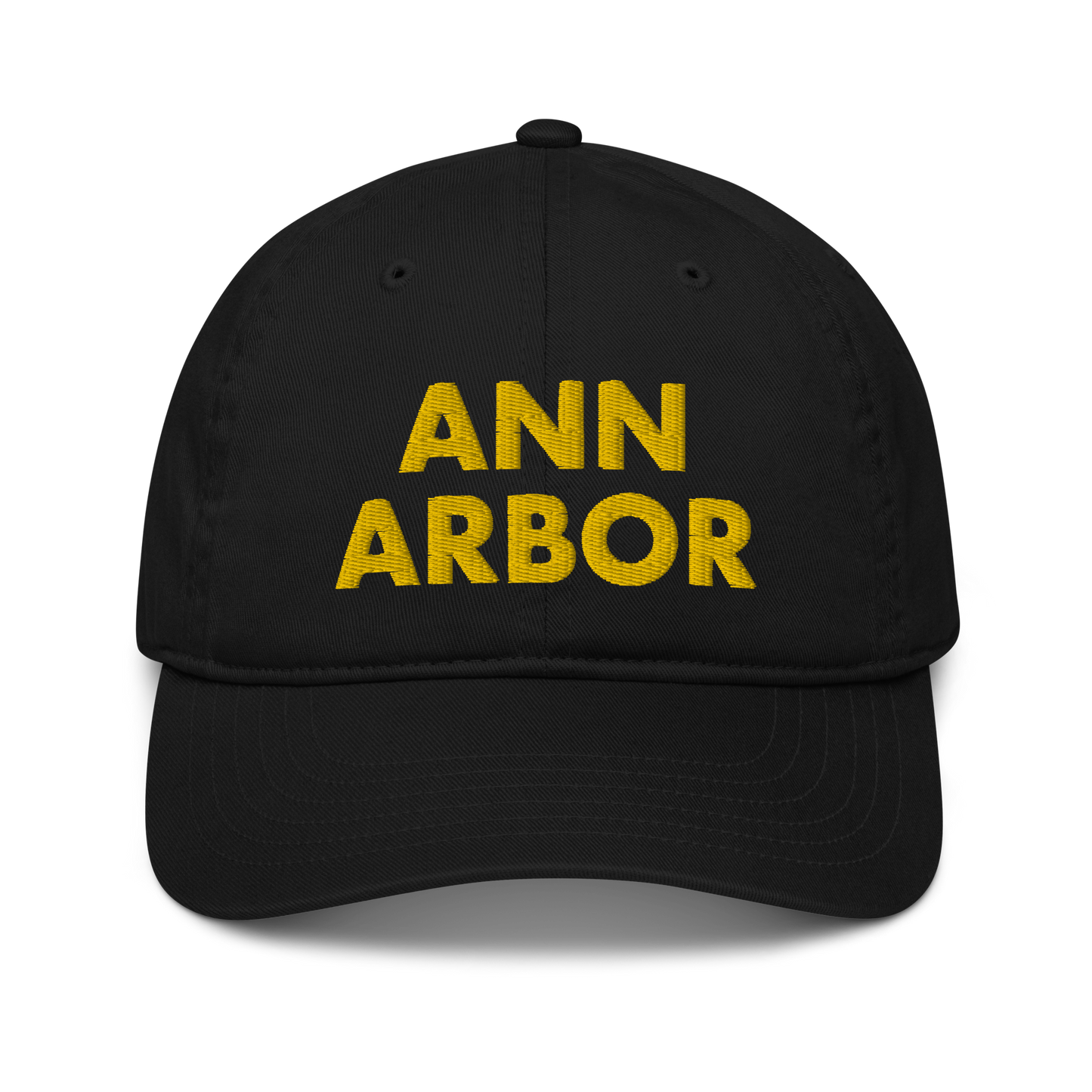 'Ann Arbor' Classic Baseball Cap | Gold/Navy Embroidery