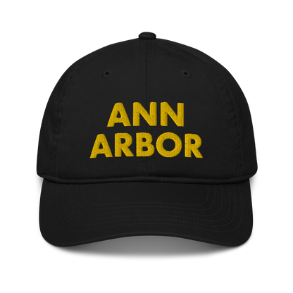 'Ann Arbor' Classic Baseball Cap | Gold/Navy Embroidery