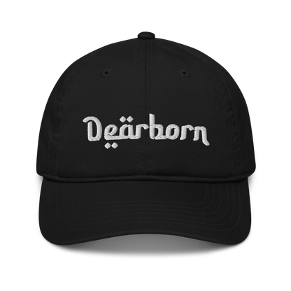 'Dearborn' Classic Baseball Cap | White/Black Embroidery