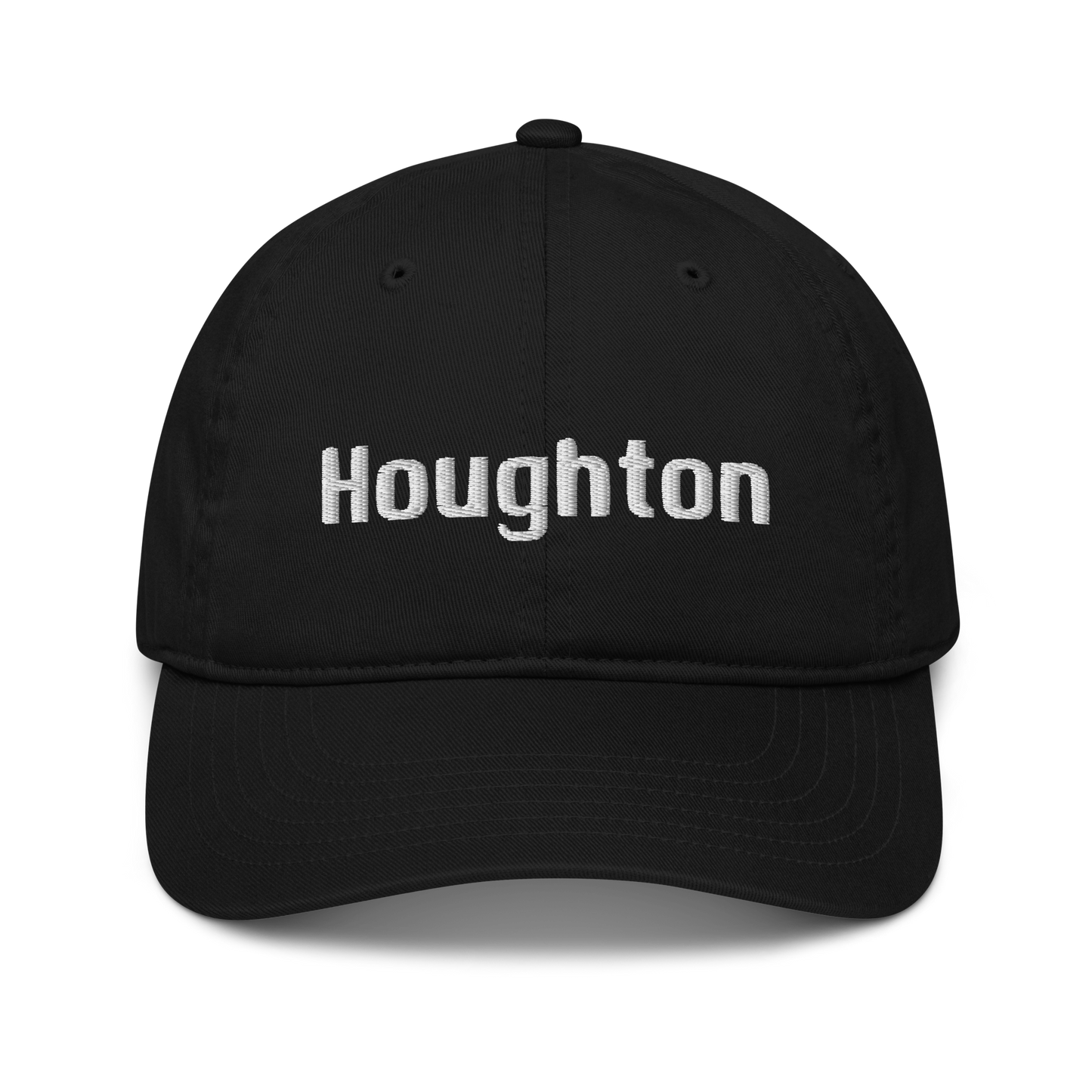 'Houghton' Classic Baseball Cap | White/Black Embroidery