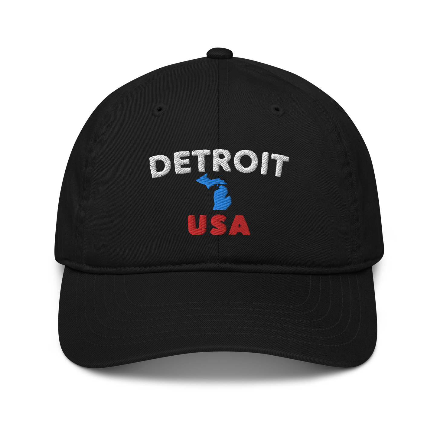 'Detroit USA' Classic Baseball Cap (w/ Michigan Outline)