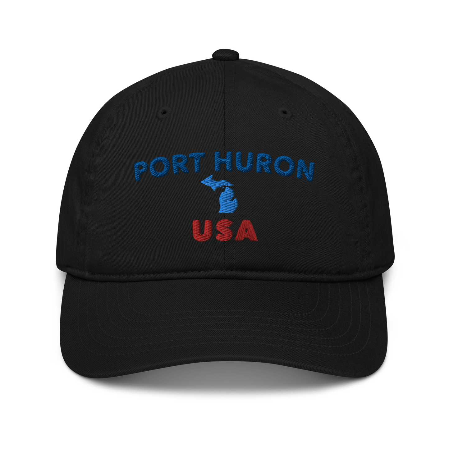 'Port Huron USA' Classic Baseball Cap (w/ Michigan Outline)