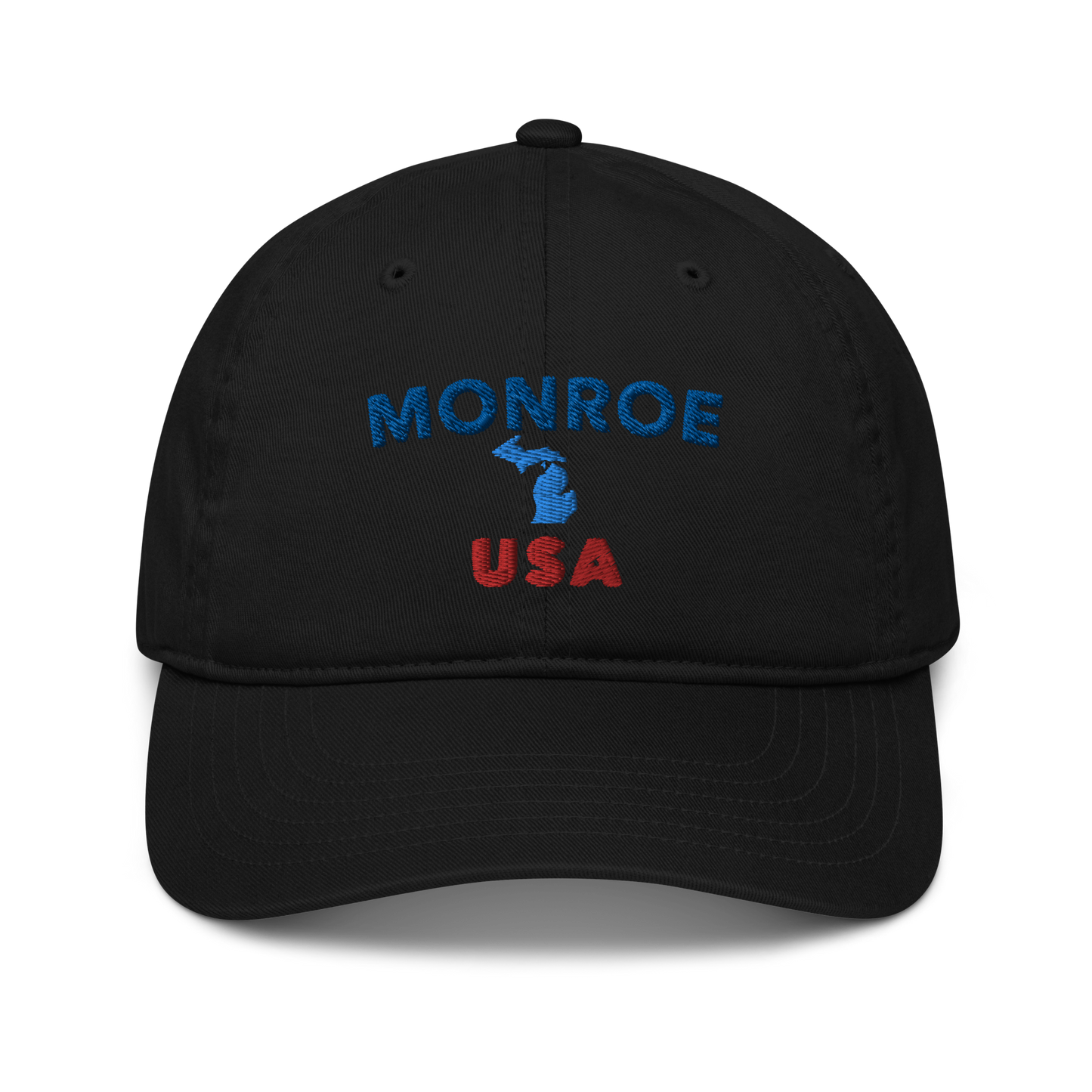 'Monroe USA' Classic Baseball Cap (w/ Michigan Outline)